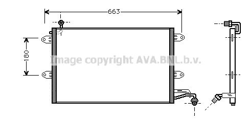 AVA QUALITY COOLING Конденсатор, кондиционер VW5143